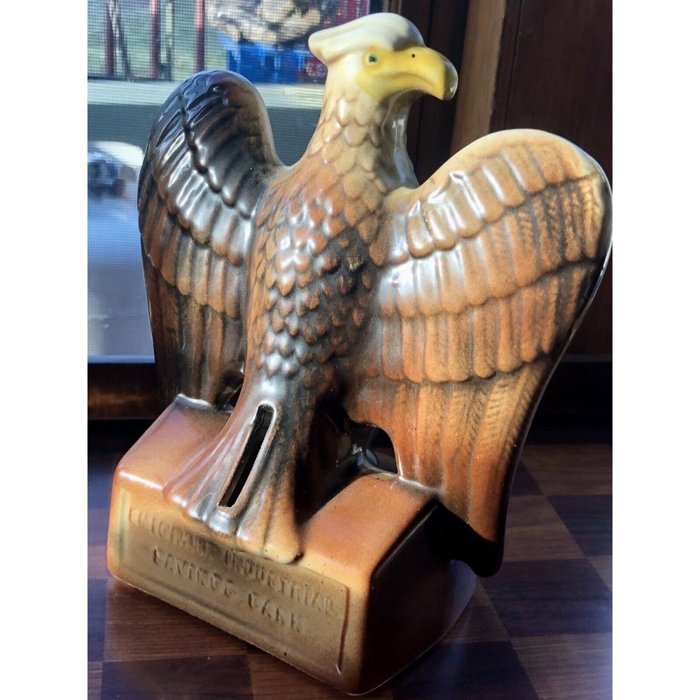 Emigrant Industrial‎ Savings Bank Bald Eagle Coin Bank by Contemporary Ceramics